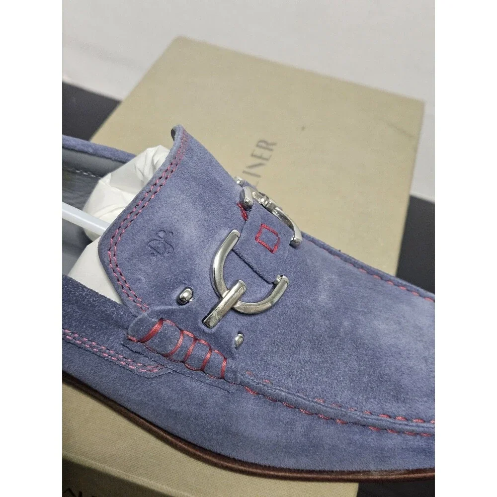 Sz9 Donald Pliner Blue Dacio Bit Loafers Mens Model - NWB Retail $295